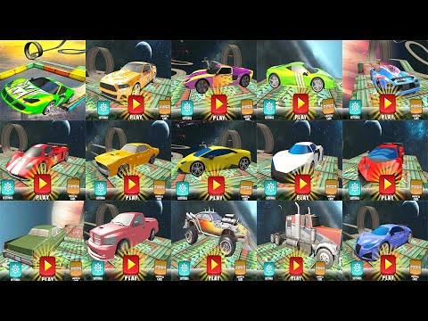 Impossible Car Tracks 3D - All 14 Vehicles Driving Stunts Sim - Levels 1 to 14 - Android Gameplay