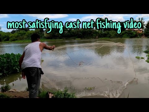Most satisfying cast net fishing video
