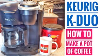 Keurig K-Duo Coffee Maker, How to Make A POT OF COFFEE, How to Brew Coffee