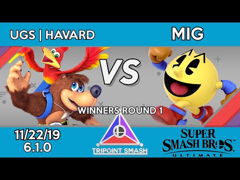 Tripoint Smash 87 - Winners Round 1 - UGS | Havard(Banjo and Kazooie) Vs. Mig(Pac-Man)