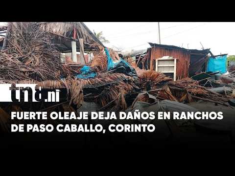 Autoridades evalúan daños por fuerte oleaje en Paso Caballo, Corinto