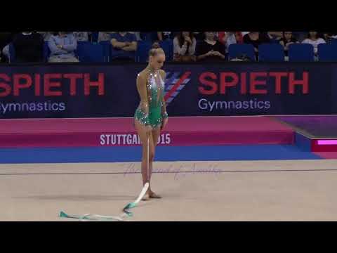 Cassandra PETTERSSON (SWE) ribbon - 2015 Stuttgart worlds Qualifs
