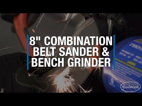 8" Combo Bench Grinder & Belt Sander - Sharpen Knives, Mower Blades, Drill Bits & More! Eastwood