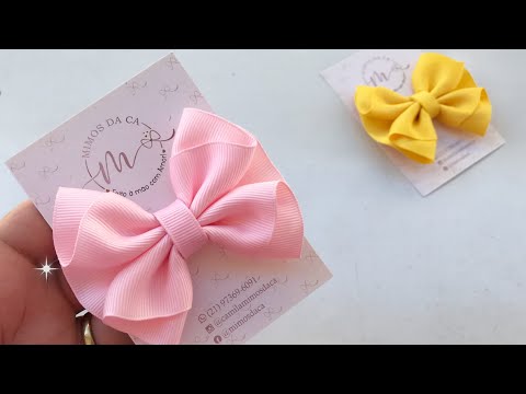 LAÇO SIMPLES E FÁCIL🎀DIY-PAP-RIBBON BOW HAIR