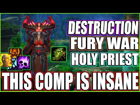 This Comp Is Insane! 90%+ Mastery Destruction Warlock Massive Chaos Bolts - Fury Warrior Lock Priest