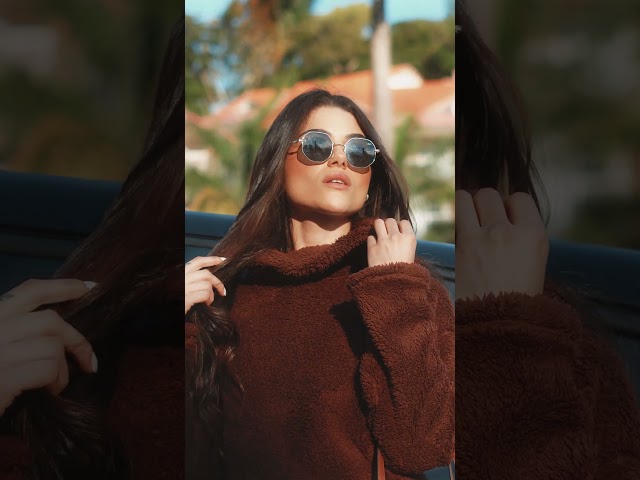 Casaco Gola Alta Peluciado Marrom