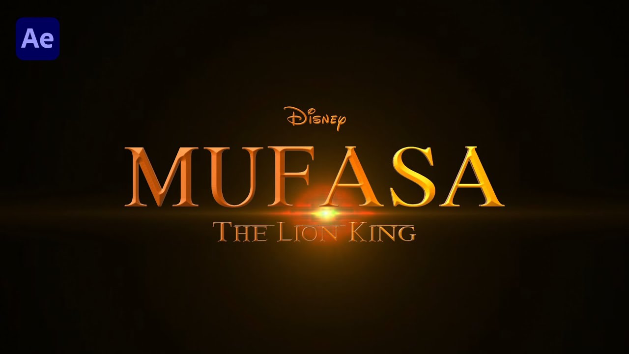 Mufasa: The Lion King – Title Card After Effects Template