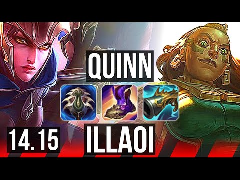 QUINN vs ILLAOI (TOP) | Rank 6 Quinn, 6 solo kills, 800+ games, 11/4/9 | EUW Grandmaster | 14.15