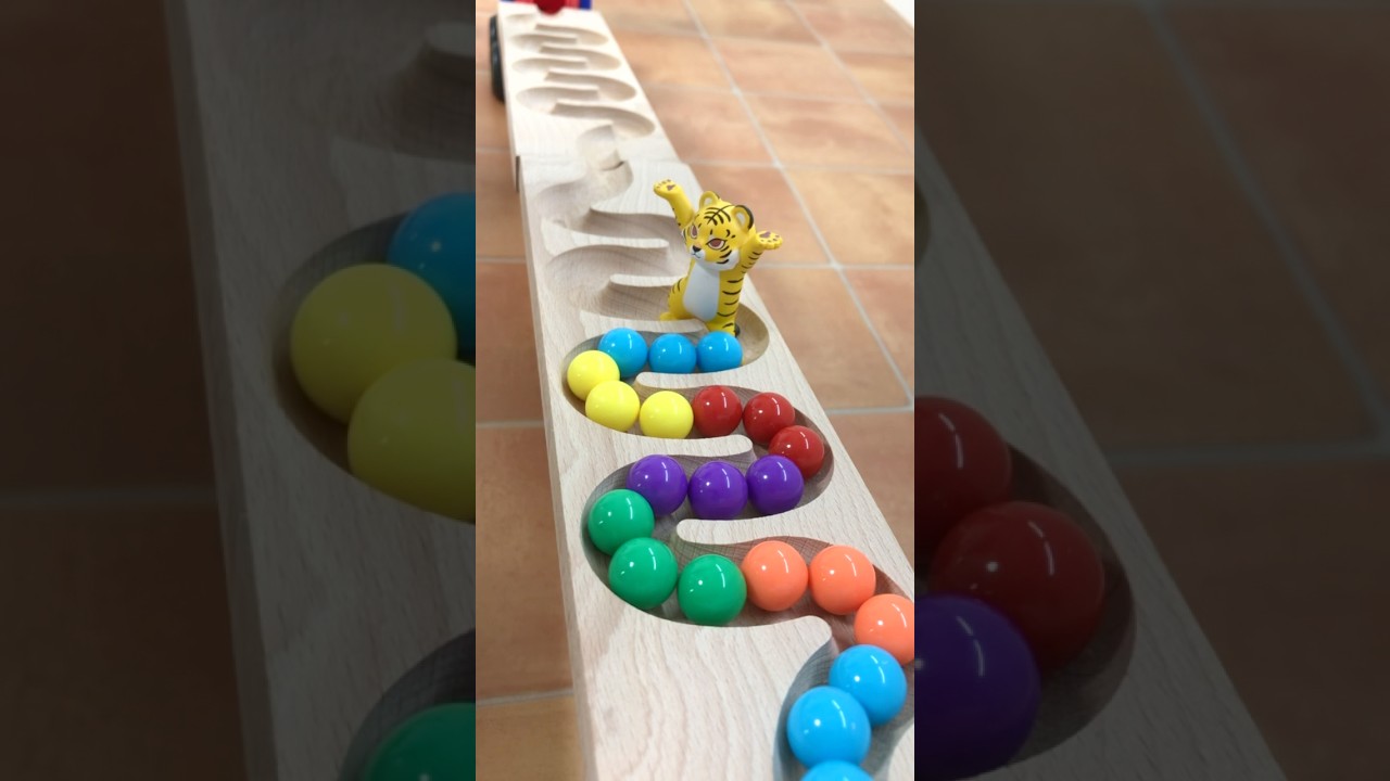 Marble Run Healing ASMR ☆ HABA Wave Slope, Concrete Mixer Truck  #shorts #marble #asmr