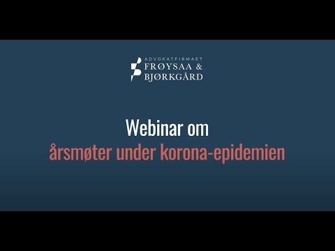 , title : 'Årsmøter under korona-epidemien - Webinar'