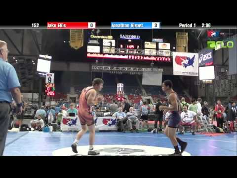 Junior 152 - Jake Ellis (Kansas) vs. Jonathan Viruet (Massachusetts)