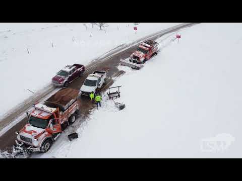01-18-2023 Denver, CO - Winter Storm CDOT Pushing Cars on Interstate Stuck Snowplow Accidents