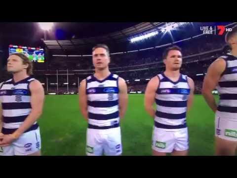 AFL Finals 2016 - Australian National Anthem (Geelong vs Hawthorn)