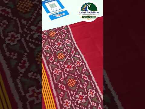 Red Maroon Plain Gala Single Ikat Chaniya Choli Dupatta 8 Ply Silk