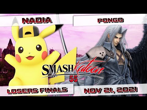 NadiA (Pikachu) vs. Pongo (Sephiroth) - Losers Finals - Smashkatoon 55