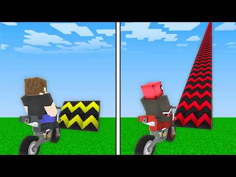ZENGİN VS FAKİR DEVASA MOTOSİKLET RAMPASI - Minecraft