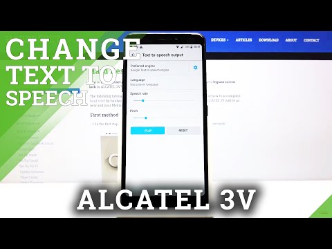 How to Manage Text to Speech in ALCATEL 3V – Text to Speech Feature