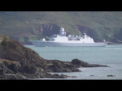 ROYAL NETHERLANDS NAVY COMMAND FRIGATE HNLMS DE ZEVEN PROVINCIEN F802 IN PLYMOUTH SOUND 19 9 21