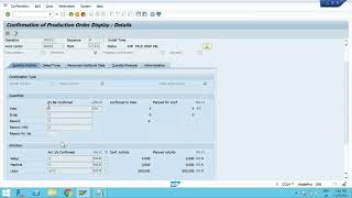 DEMO PP Operation confirmation, cancellation, and end to end scenarios, #PP #S4HANA, #MRP