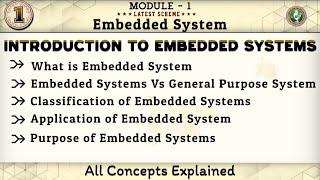1 Introduction To Embedded Systems Explained Module 1 6th Sem ECE 2022 Scheme VTU