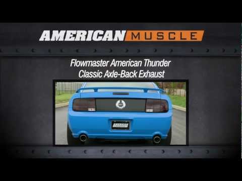 2005-2010 Mustang Flowmaster Exhaust Sound Clip American Thunder Classic Axle-Back (GT, GT500)