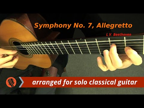 L.V. Beethoven - Symphony No. 7, Allegretto, (classical guitar arrangement by Emre Sabuncuoğlu) Video