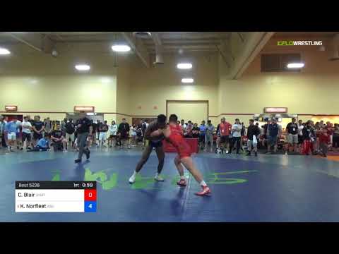 2018 Marine Corps US Open/UWW Junior Freestyle 86 Rnd Of 32 - Chasen Blair (Unat) Vs. Kordell Norf