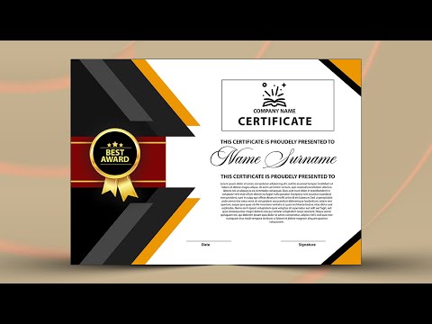 How to Academic Certificate Design in Adobe Photoshop Make a Certificate Vertex Graphic
