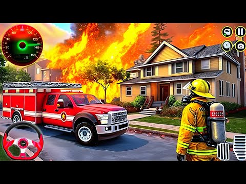 Fire Truck Rescue Simulator - 911 Emergency Firefighter Rescue 3D Game - Android Gameplay 