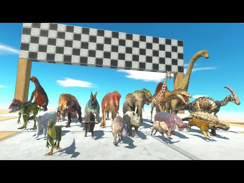 CAREFUL SPEED RACE OF DINOSAURS AND ANIMALS WILD - TO GET CUP RACE - Animal Revolt Battle Simulator