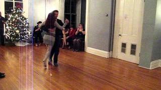 Milonga performance by Michael Nadtochi and Angeles Chanaha at Red Bank Tango Holiday Party