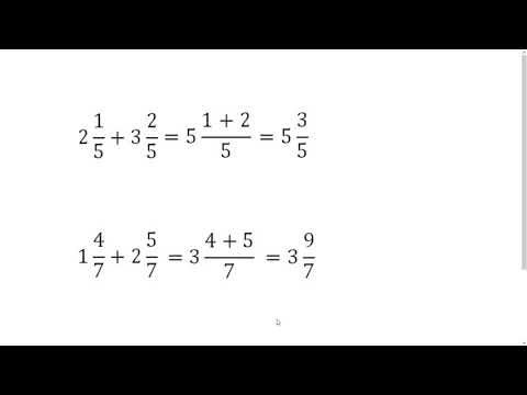 A3 Ich kann gleichnamige gemischte Zahlen als gemischte Zahlen addieren und subtrahieren