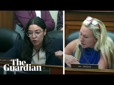 Marjorie Taylor Greene and Alexandria Ocasio-Cortez clash in chaotic US House hearing