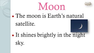 Essay on Moon | 10 Lines on Moon #easytolearnandwrite #essay #moon #crescent #astronut #sun #yt