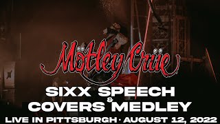 MÖTLEY CRÜE - Nikki Sixx Speech + Covers Medley (RNR Pt 2, Smokin In Boys Room, Anarchy In The UK)