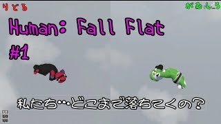 【Human:Fall Flat】友人と落ちた先でも落ち続ける…？#1【二人実況】