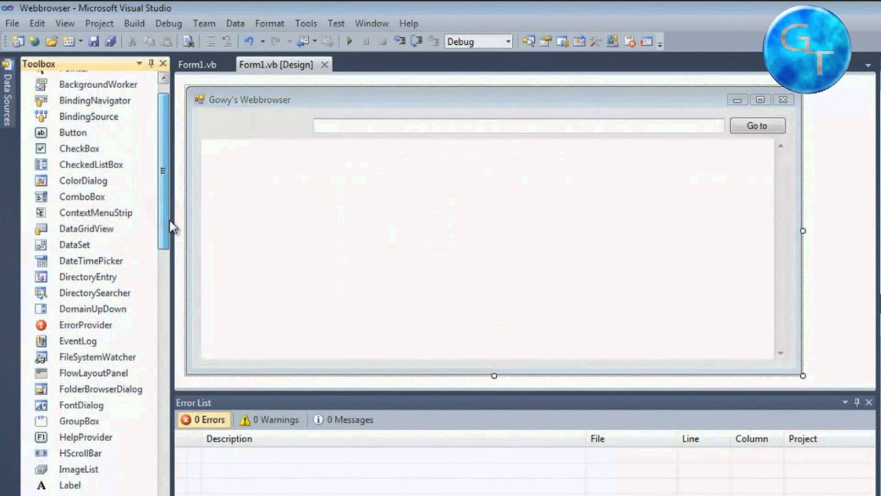 Visual Studio 2010 #12: Making a basic WebBrowser