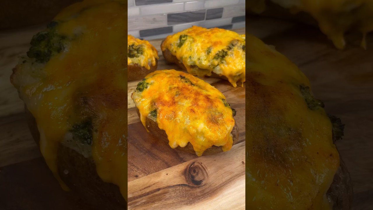 Loaded Broccoli & Cheese Potato Boats Recipe