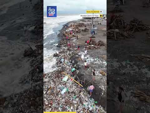 Guatemala's Ocos Beach Turns Into Big Trash Can As Wave Dump Waste After Heavy Rainfall
