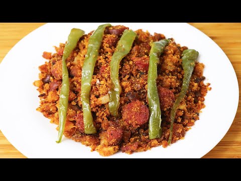 Migas de pan con chorizo y panceta