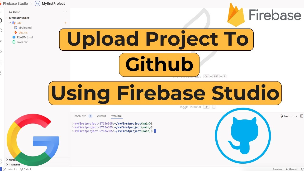 How to Upload Project to Github Using Firebase Studio (Step by Step)