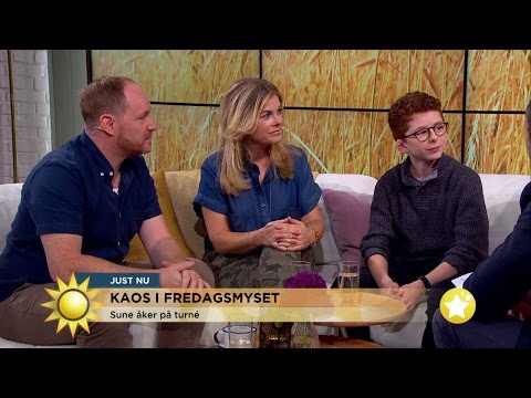 Kaos i fredagsmyset - nu åker Sune på turné - Nyhetsmorgon (TV4)