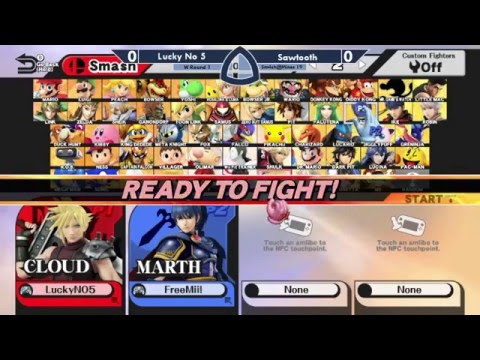 Sm4sh@Mines 20 - Lucky No. 5 (Cloud, Corrin) Vs. Sawtooth (Marth, Mii Brawler) - Winners Round 1
