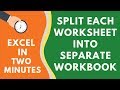 How To Split Each Excel Sheet Into A Separate File