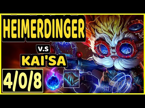 TYLER1 (HEIMERDINGER) vs KAI'SA - 4/0/8 KDA BOTTOM ADC GAMEPLAY - NA Ranked GRANDMASTER