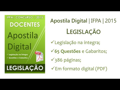Apostila IFPA | Legislação | Concurso |  2015