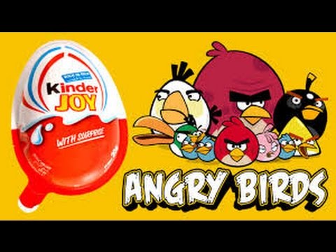 Angry Birds Surprise Eggs Unwrapped Trio of Angry Birds Kinder Eggs; Angry Birds Verdaderos