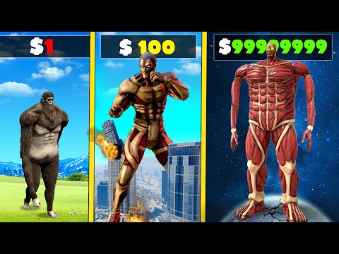 $1 TITAN to $1,000,000,000 ATTACK ON TITAN in GTA 5