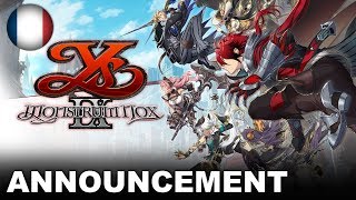 Ys IX: Monstrum Nox - Announcement Trailer (PS4, Nintendo Switch, PC) (EU - French)
