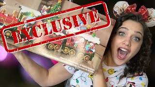 Costco Exclusive Disney Christmas Train Unboxing! LIGHTS UP AND PLAYS MUSIC!